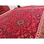 فرش ماشینی 700 شانه فرش زمرد مشهد طرح 38001 کهنه نما لاکی - تصویر 3