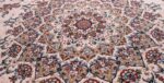 فرش ماشینی زمرد مشهد طرح 14000 رنگ کرم - تصویر 3