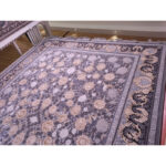 فرش ماشینی زمرد مشهد طرح 24008 رنگ الماسی روشن - تصویر 3