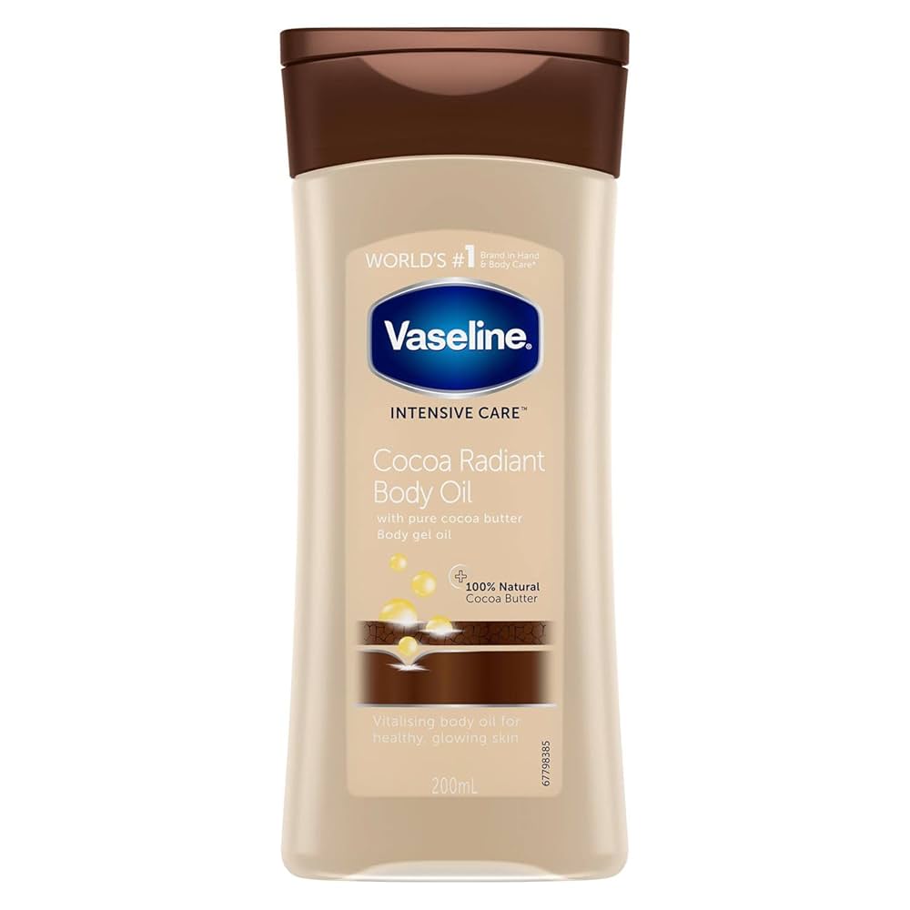518Y8hHxJDL._UF1000,1000_QL80_ روغن بدن وازلین VASELINE مدل COCOA RADIANT BODY OIL - تصویر 1