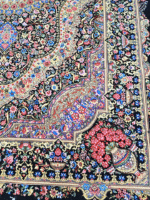 فرش دستباف چله ابریشم لچک ترنج ساوه - تصویر 5