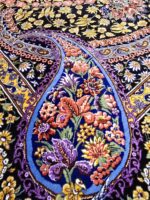 فرش دستباف تمام ابریشم اعلاباف 70رج قواره زرع و نیم طرح طاووس - تصویر 3