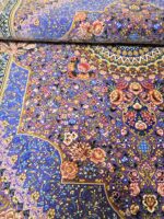 فرش دستباف تمام ابریشم اعلاباف 70رج قواره زرع و نیم طرح گلستان - تصویر 3