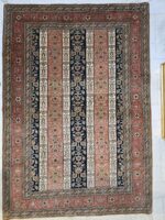 فرش دستباف 6 متری چله ابریشم گل ابریشم 50 رج قواره قالیچه قم (جفت) - تصویر 5