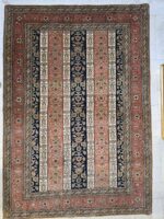 فرش دستباف 6 متری چله ابریشم گل ابریشم 50 رج قواره قالیچه قم (جفت) - تصویر 7