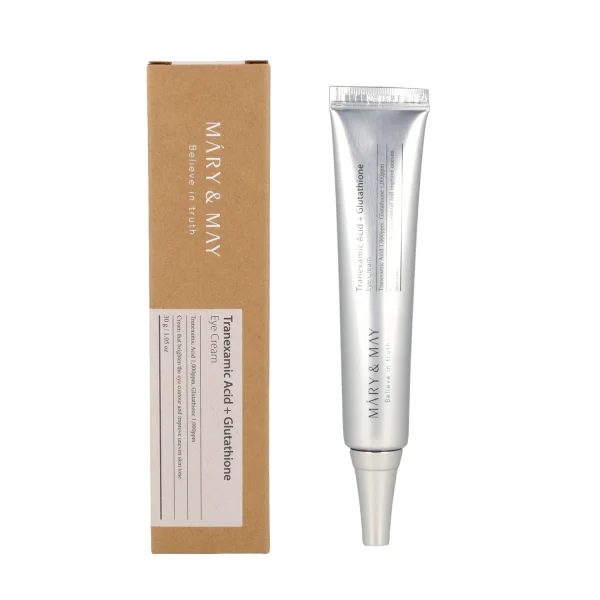 کرم دور چشم ضد تیرگی و ضد پف مری اند می Mary & May Tranexamic Acid + Glutathione Eye Cream ۳۰ گرم