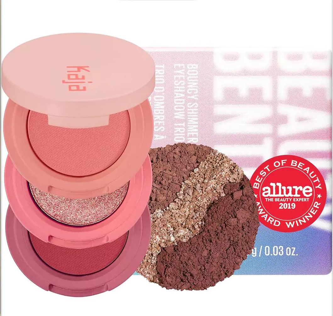 kaja-beauty-bento-07-glowing-guava-2 پلت سایه سه تایی کره ای کاجا رنگ Kaja Beauty Bento Bouncy Matte & Shimmer Eyeshadow Trio |Glowing Guava - تصویر 1