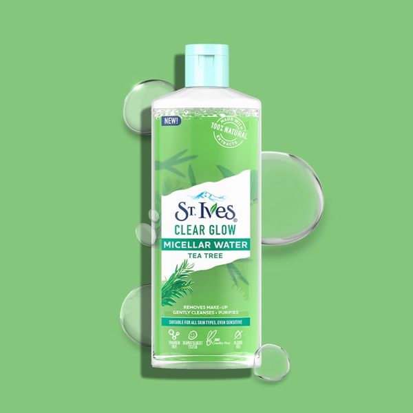 میسلار واتر پاک‌کننده و شاداب‌کننده پوست چرب St. Ives مدل Clear Glow (Blemish Skin)